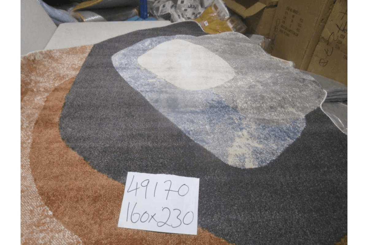 Carpet 160x230 Rio Soft Yarn Headset With Shrink Polyester 2,200 Grm / Sqm 224,000 Pnt/Sqm 12mm Pile Height Free Shape Hjk75 Orange/Cream