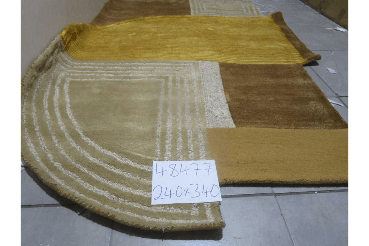 Rug Handtufted Wool / Polyester And Viscose - Cotton Back