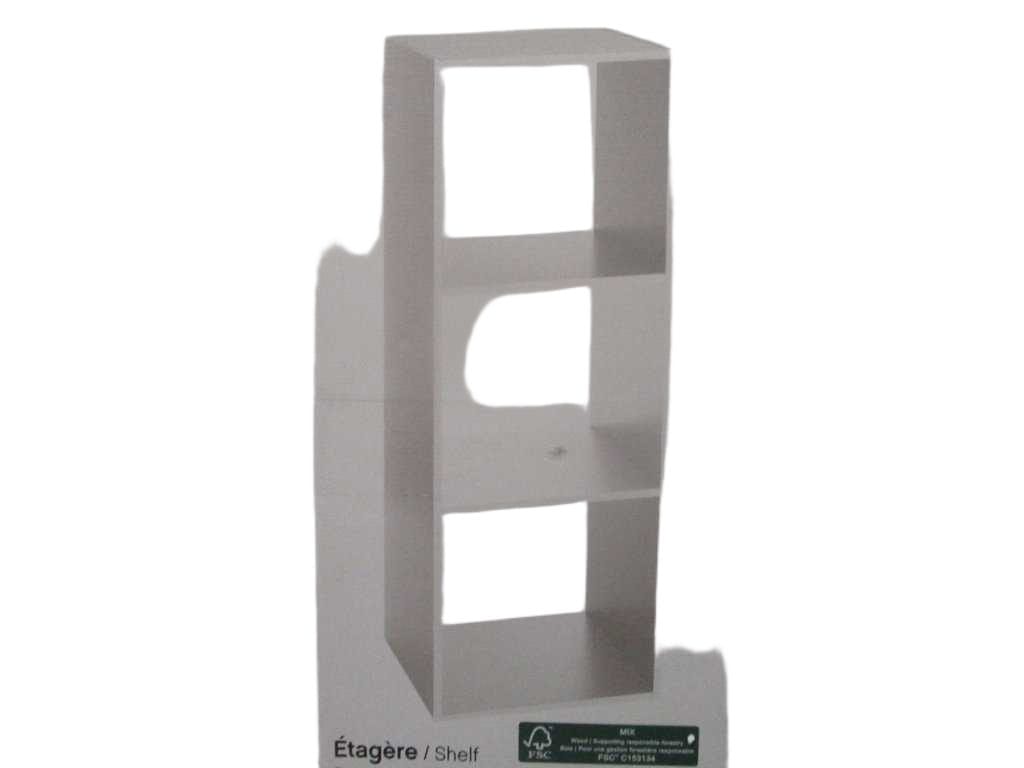 Shelves 3 Cpt Wood Mix White