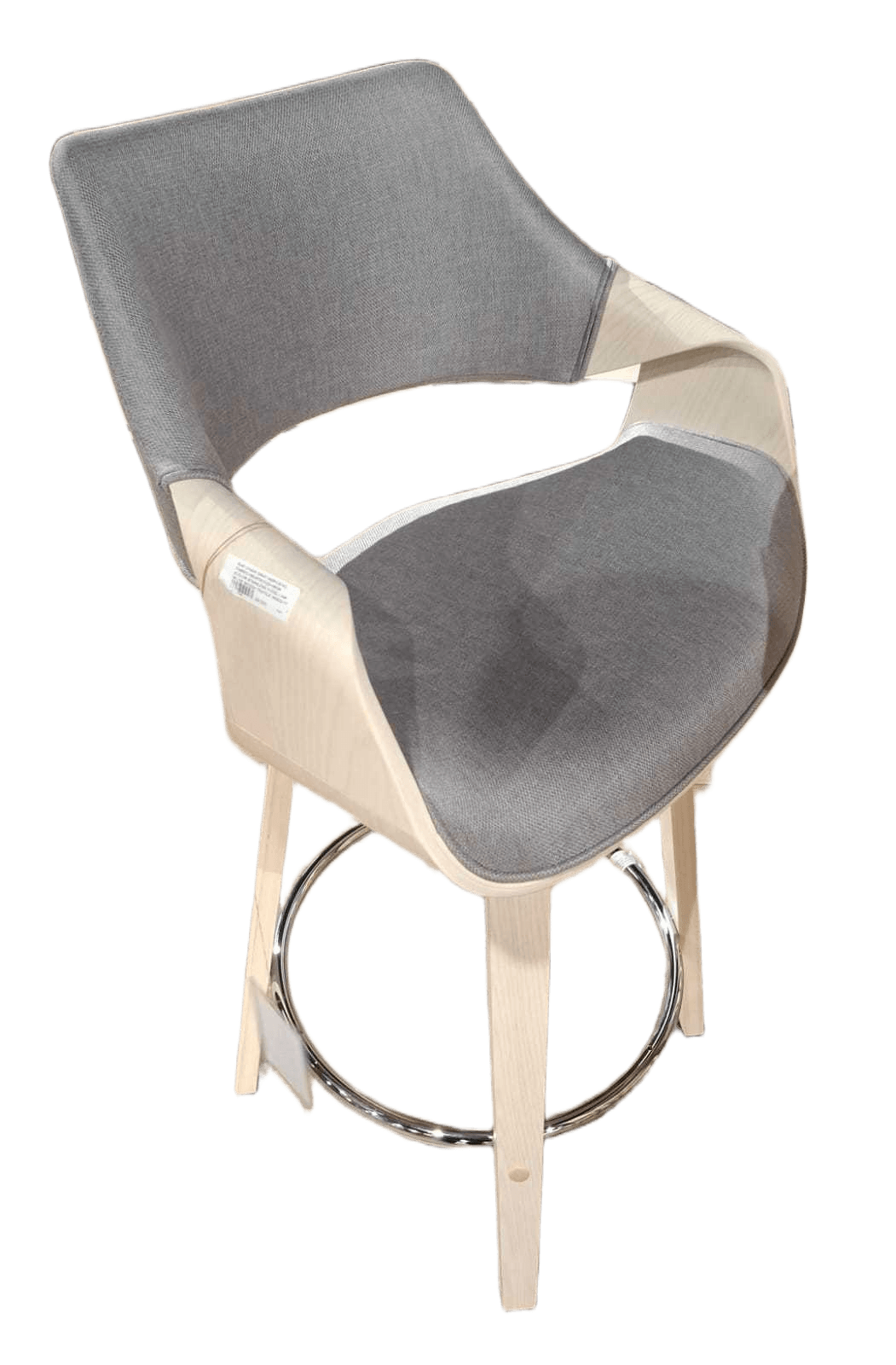 Bar Chair Gray 460pcs/Hq Fabric+bentwood+iron (Color:stainless Steel) 24 Wl100 Wood+ Textile He523-11 As Sample W55*d51.5*h97 Sh:65