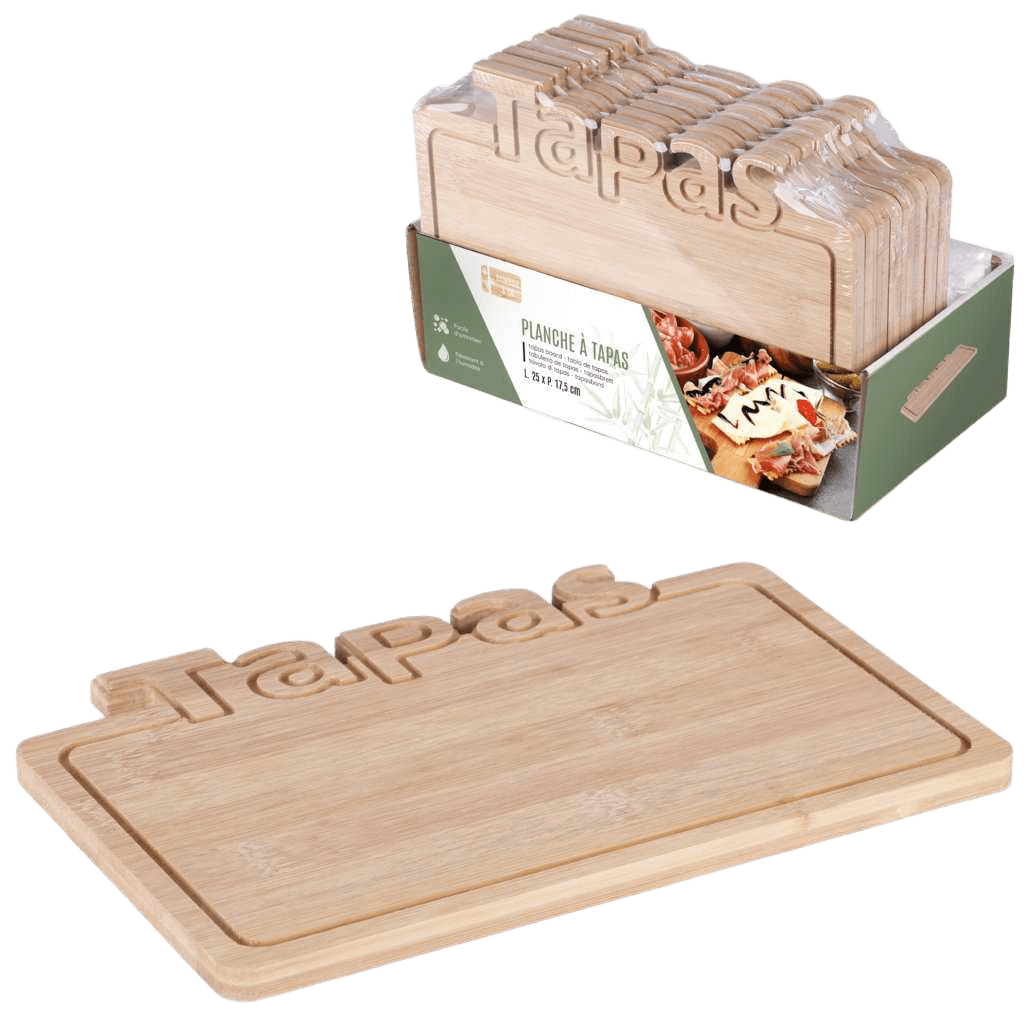 Plate Co Bamboo Board For Tapas 25x17,5cm Display