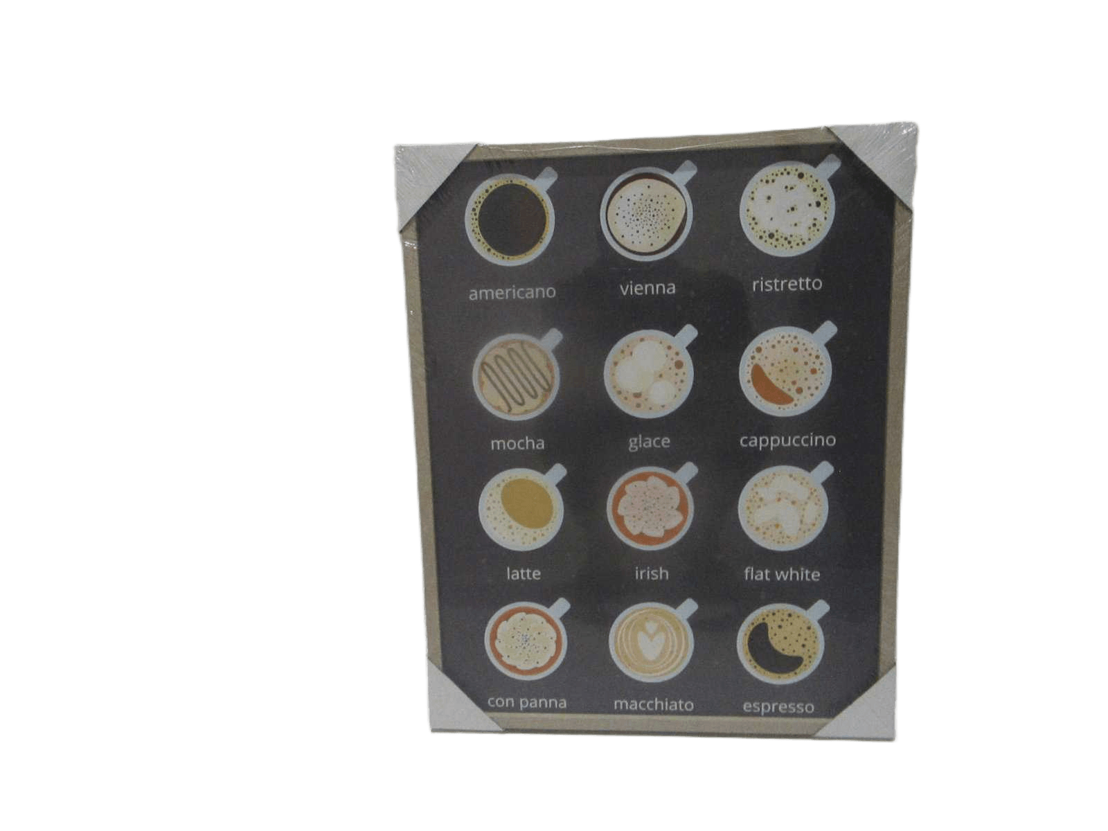 Canvas Printed With Mdf Back And Plastic Frame Coffee