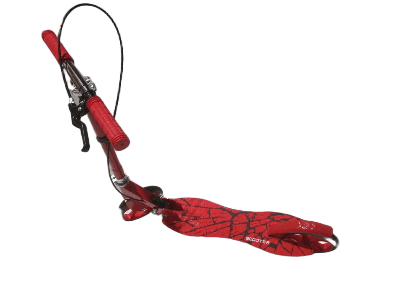 Scooter Metal Tube, Silicon Handle, Pu Rollers(20cm),metal Board Hand Brake Color Boxred Pattern Red Body85x14.5x