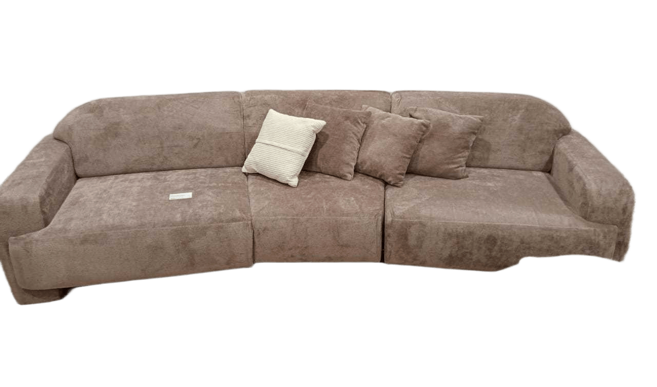 Sofa 4 Seater Taupe Danza 1211 3 Sq. Cushions Box 9857 310x97x79cm