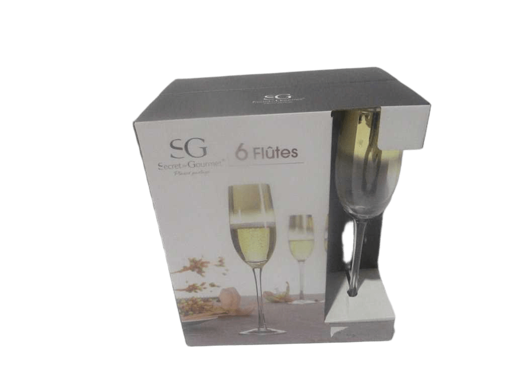 Glass Flute X6 Arya Or 21cl