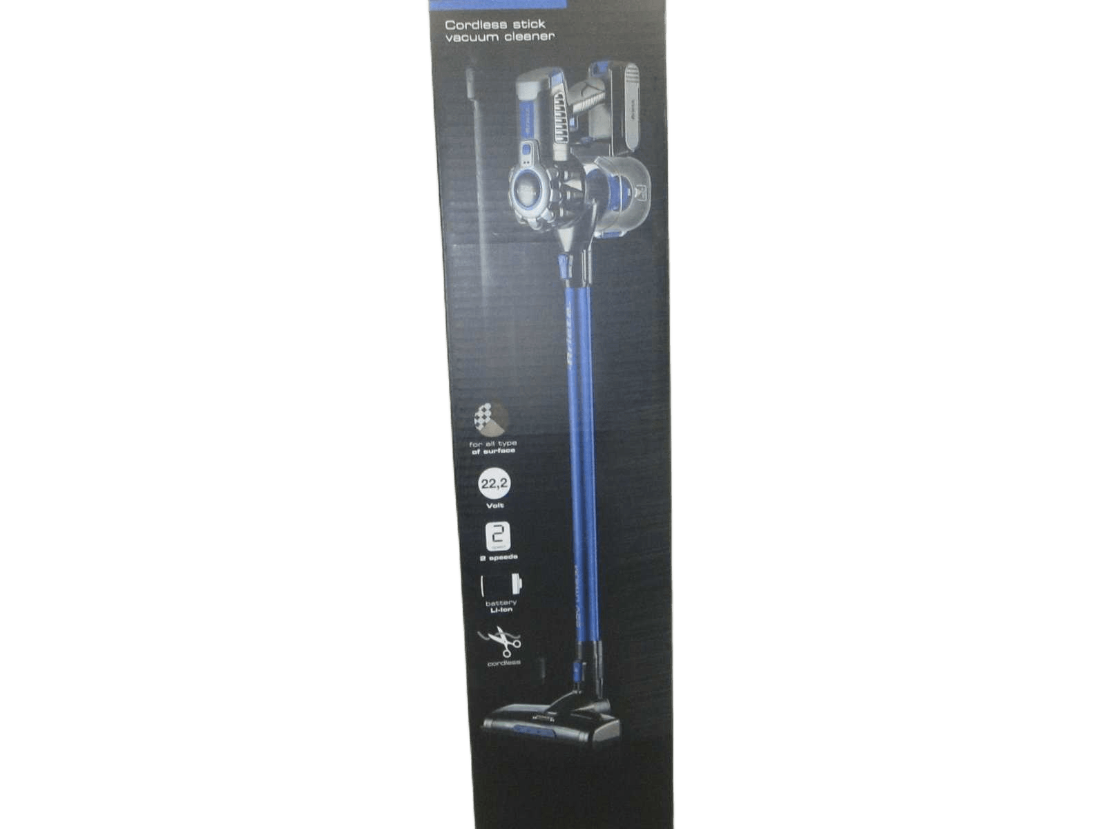 Vaccum Cleaner Blue Brushed 120w Tank Capacity 1l 3 Filtres Lithium 22,2 V