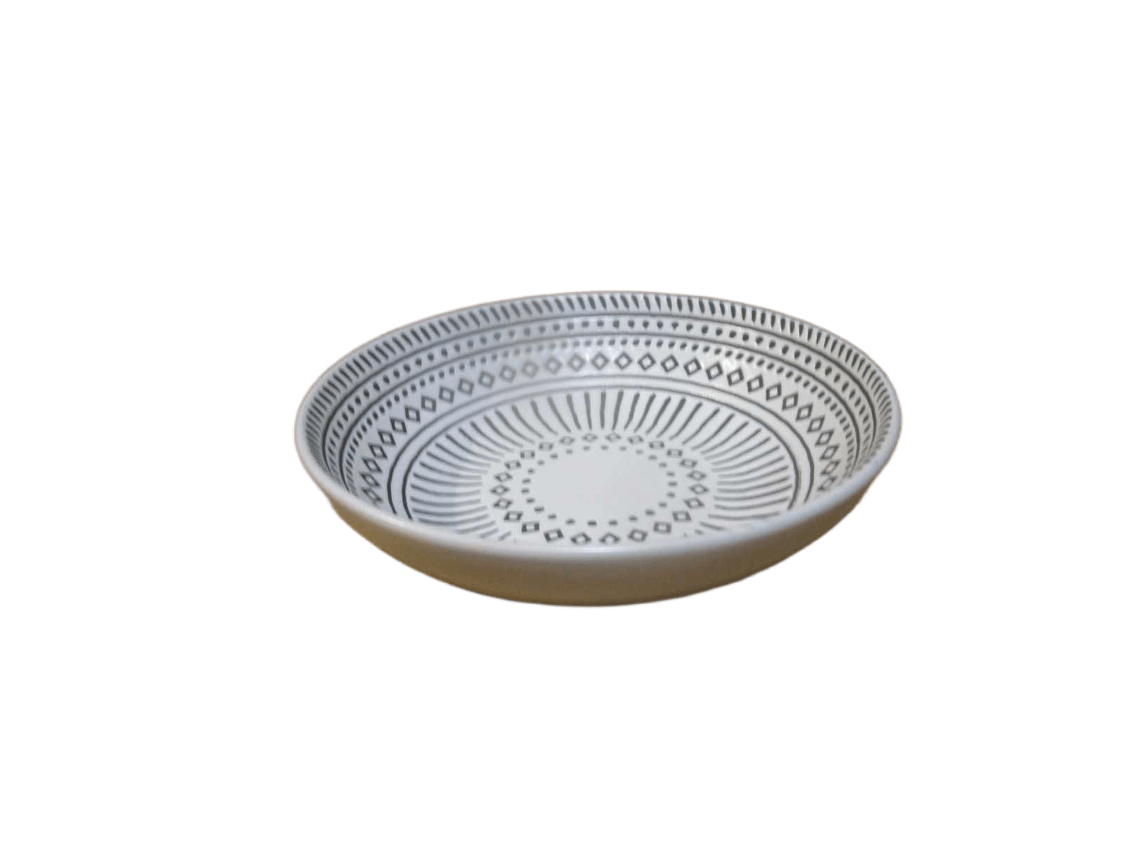 Plate, Stone Ware Pad Printing 2 Tone 8" 21cm