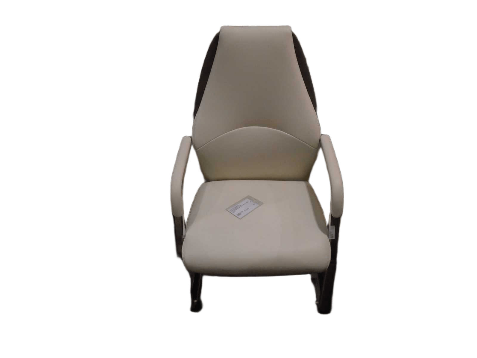 Visitor Chair, Pu Iron Chrome Front Cream Al503-26 / Back Grey Al502-2959w*69d*102.5h