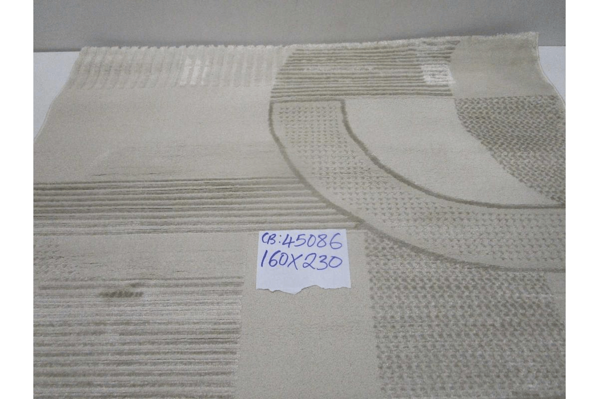 Carpet Cream Modda (D001) Headset + Polyester 224.000 Pts/M2 Pile Hight : 12 Mm 2000gsm Pp Polyster 160x230 Cm