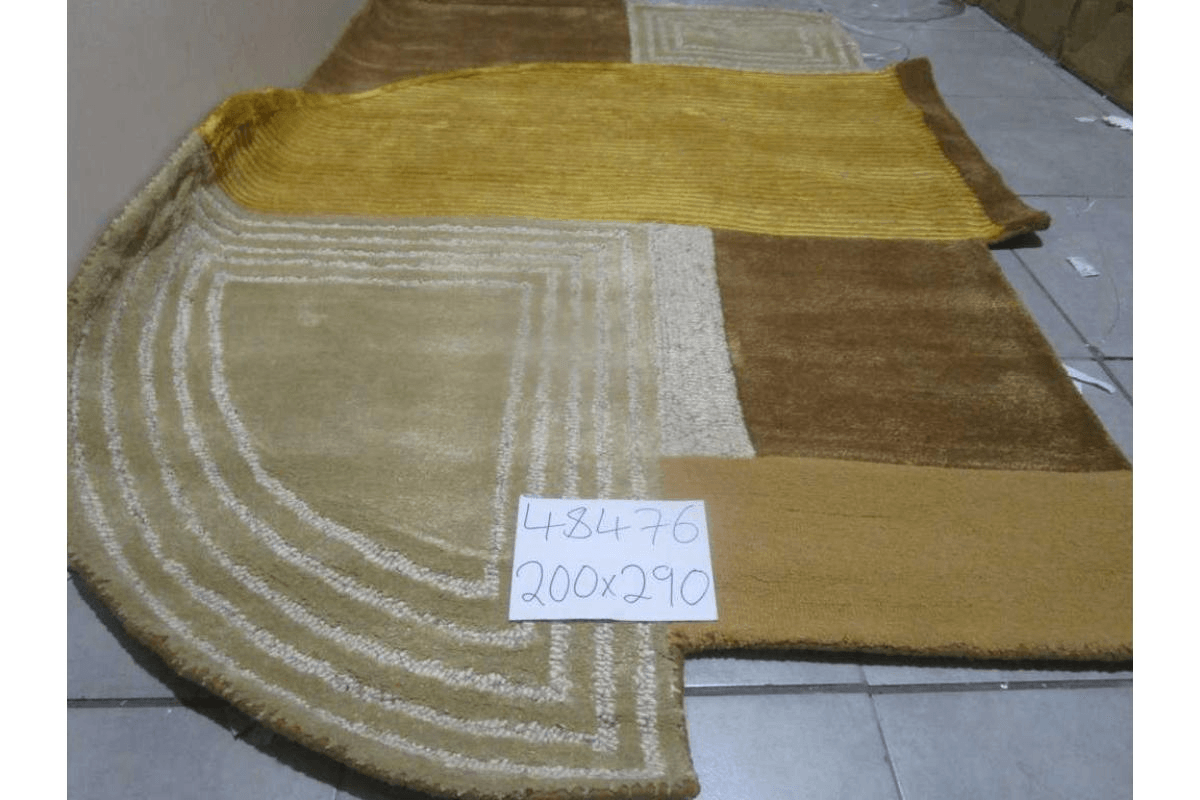 Rug Handtufted Wool / Polyester And Viscose - Cotton Back