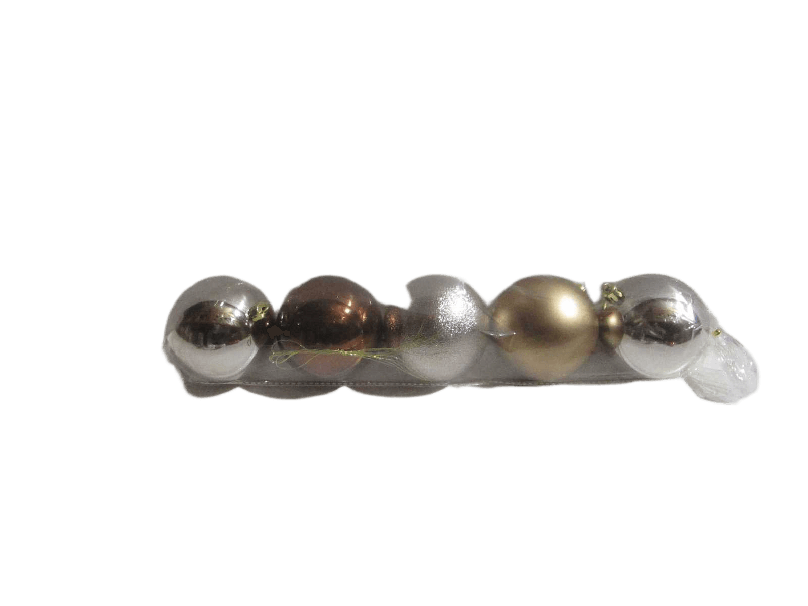 Ball Xmas Set 5x80mm Amber
