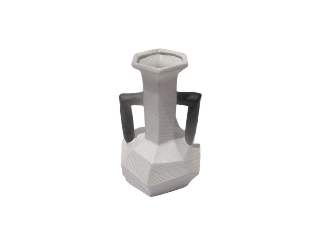 Vase Ceramic - Change Gold In Black Matt