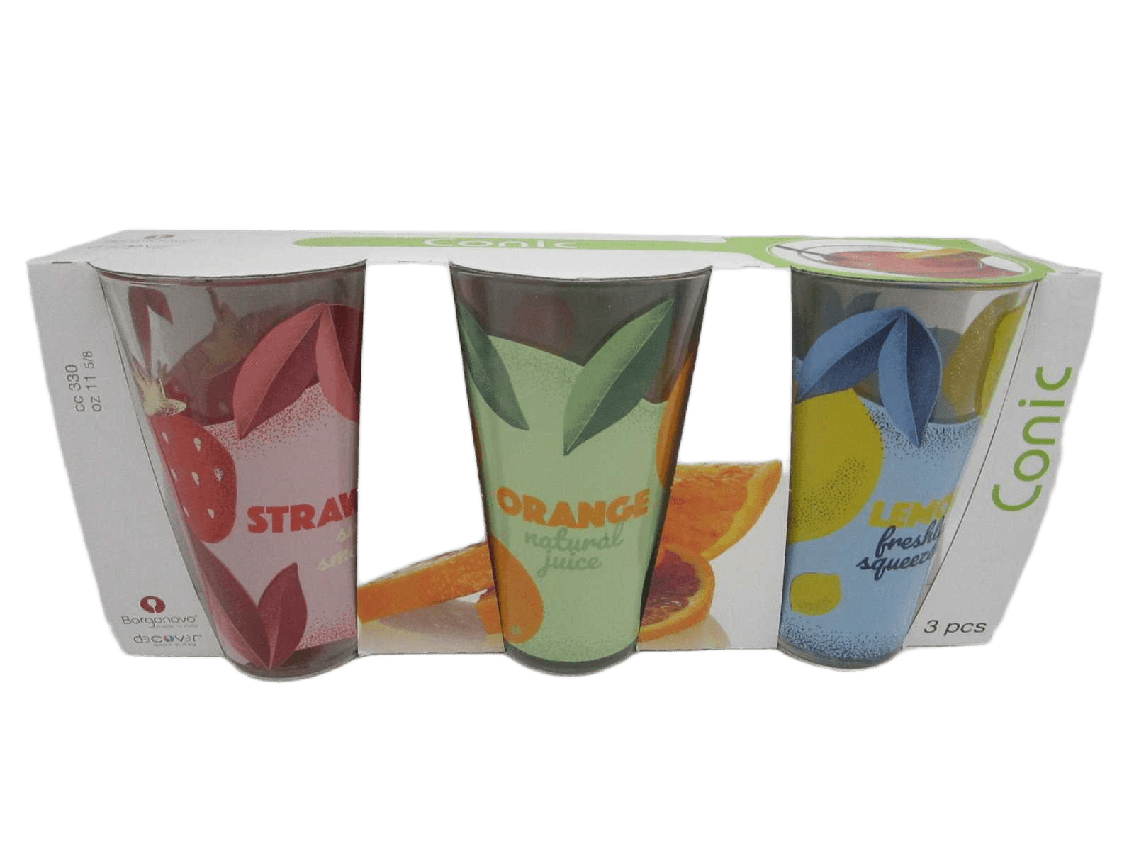 Cup Conic Bibita 330 Cc Set Of 3 Ce3/36