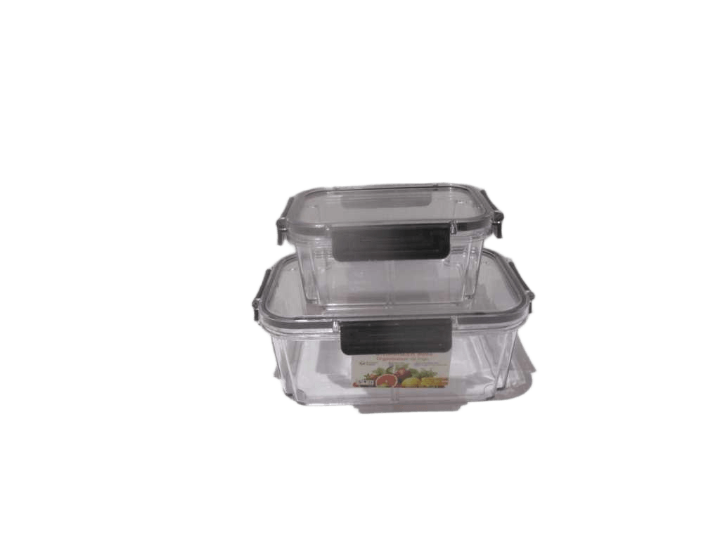 Storage Boxes Set Of 2 Black Storage Boxes Set Of 2 Small Size - Material Pp With 4 Closures And Separation - Size Small 15,2x11x6,5cm 460ml + Size Medium 20,5x14,7x8cm 1,1l - Weight: 427g