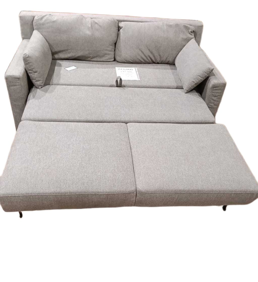 Sofa Bed 3 Seat Functional With 2 Pillow Bl1690 Zr259-12 Lt Brown Foam+fabric+plastic Leg Sofa:200*109*93 Sofa Bed: 170*208*45