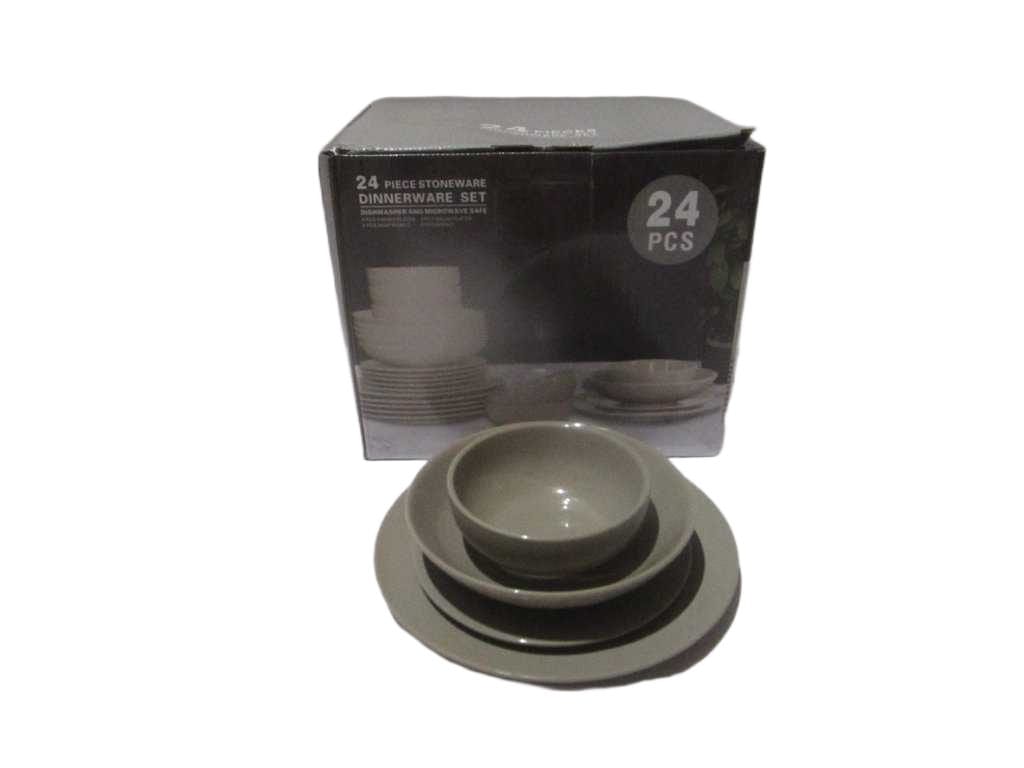 Dinner Set 24pcs 10.5‘’platex6 8.25‘’platex6 8.25‘’bowlx6 5.75‘’bowlx6 Color Box Taupe