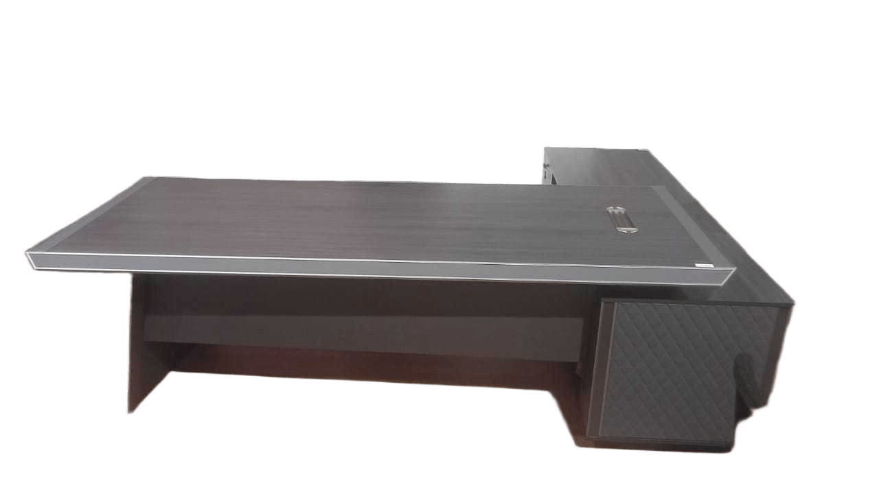 Executive Desk Purple Teak Melamine 2400w*1960d*750h