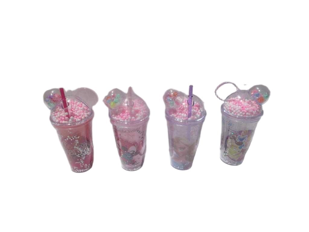 Cup With Foam Ball In The Cover Double Wall Ps Packing White Box Frozen Female Stich Princess Barbie Ass 450ml
