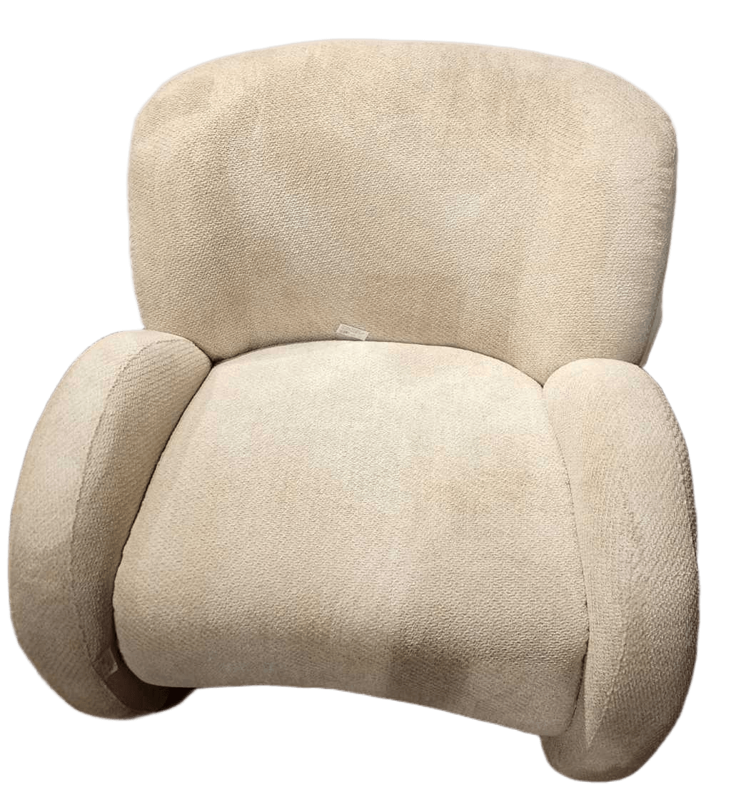 Arm Chair Fabric Single Zj692-1beige Solid Wood Base