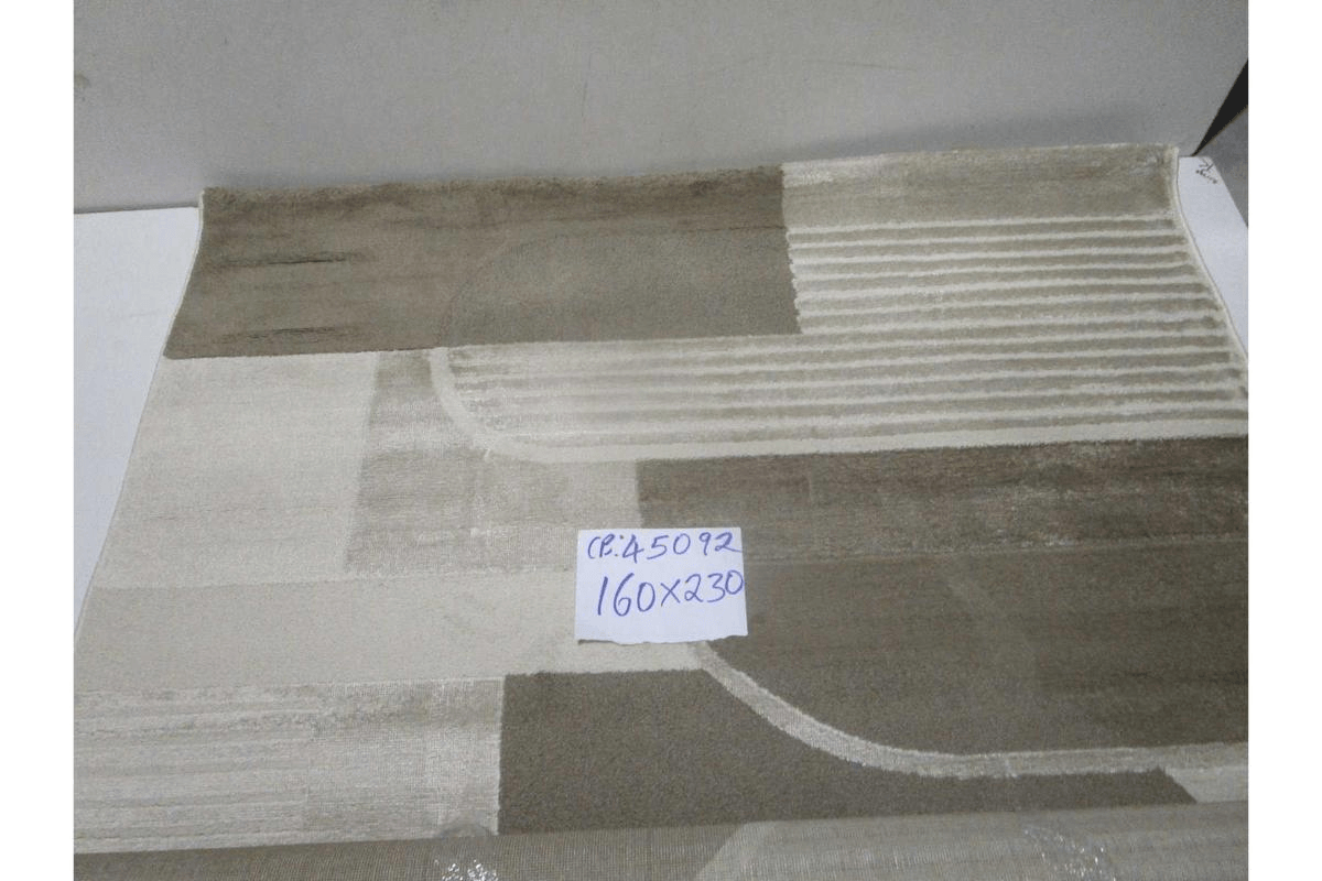 Carpet Cream Modda (D001) Headset + Polyester 224.000 Pts/M2 Pile Hight : 12 Mm 2000gsm Pp Polyster 160x230 Cm