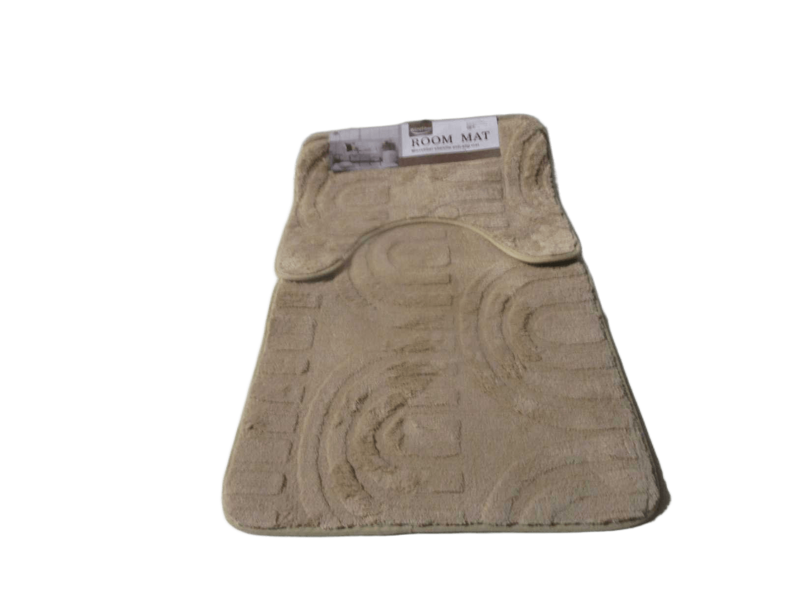 Mat Polyester Bathroom Anti-Slip Mat Set Of 2pc 0.8cm 290g/Set 4col Assyellow+pink+gray+beige 50x80 50x40