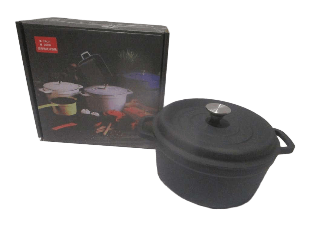 Cast Iron Casserole With Cover Dia26cmx12 5500g