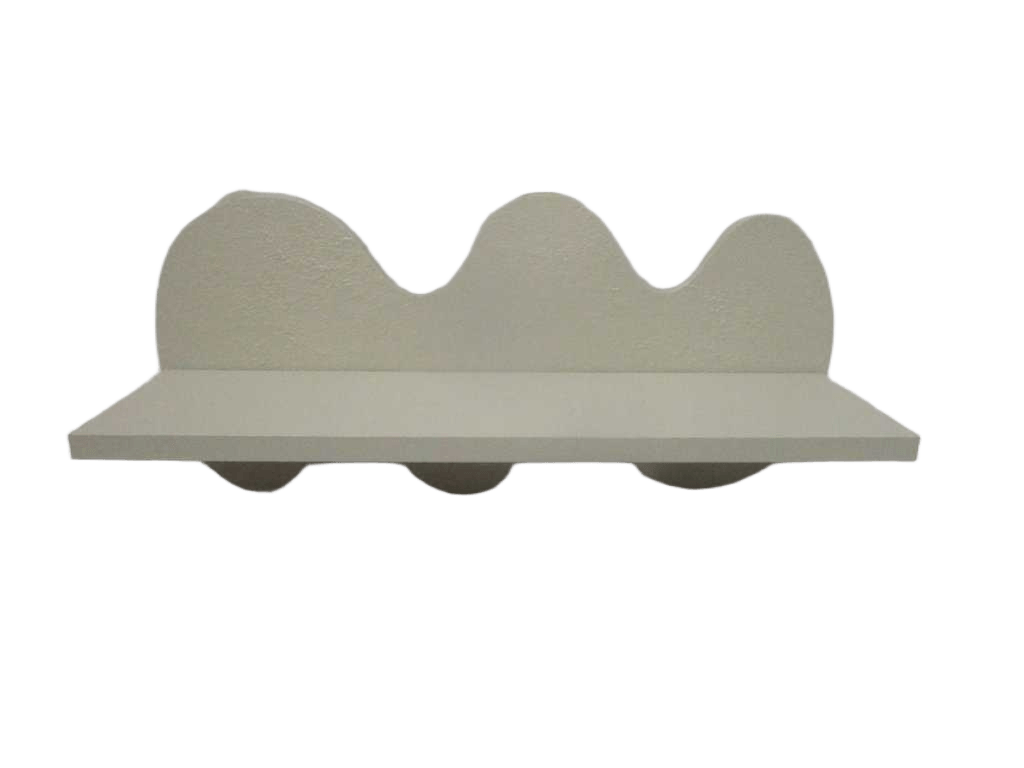 Shelf Mdf Painted 12 Tickness Light Grey Matt Stone Finishing 40x12x17,5