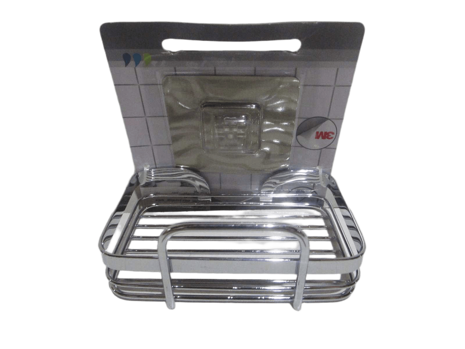 Soap Holder Steelinoxydable Sur Carte Adhesive 3 M - Chrome