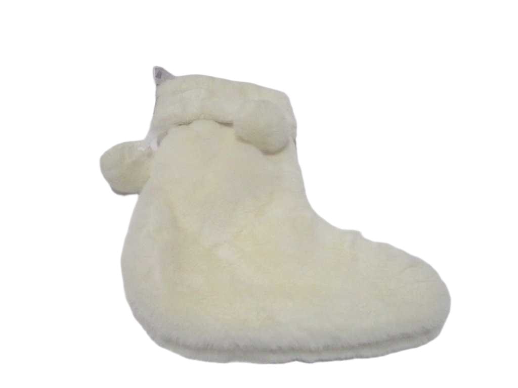 White Fur Xmas Sock H45cm