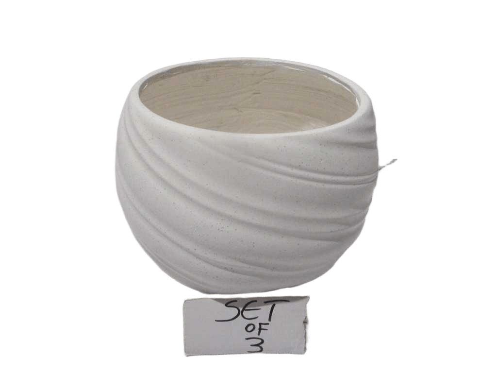 Pot Set Of 3 , Magnesium Oxide Box Taupe 48*40 44*35 26*32