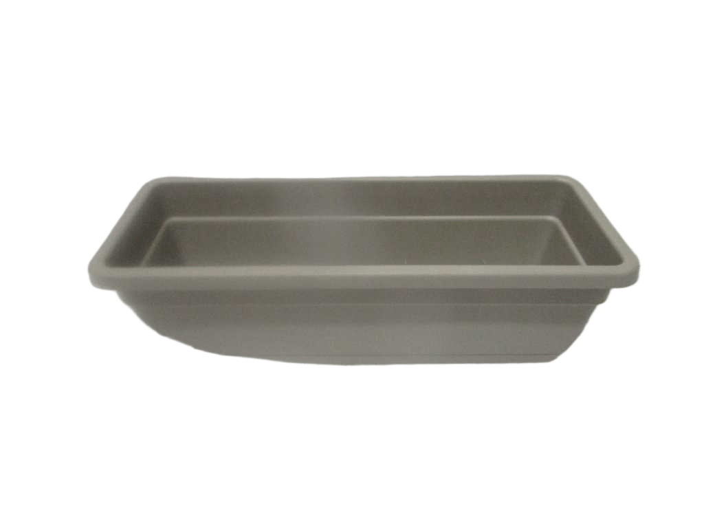 Flower Pot Iris Pp With Plate 507g 100% Recyclable Light Grey 50.7x19.6x15.9