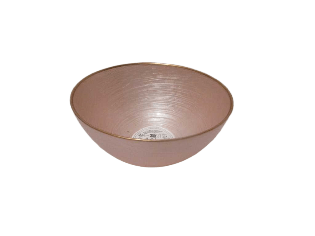 Bowl Glass Dia 15cm Pink Color
