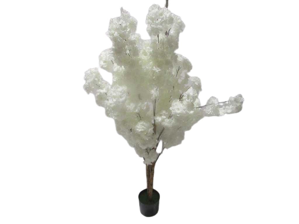 Artificial Plant 1.3m With Flower Pot 2 Wood Pole 7branches Packing:opp Bag 1.3m