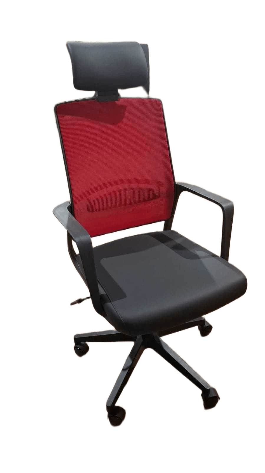 Swivel Chair Back:mesh Seat:pu Bsae: No.59 Nylon (Exw:214¥ Fob:¥15) Seat Black/Back Ts-27 Red