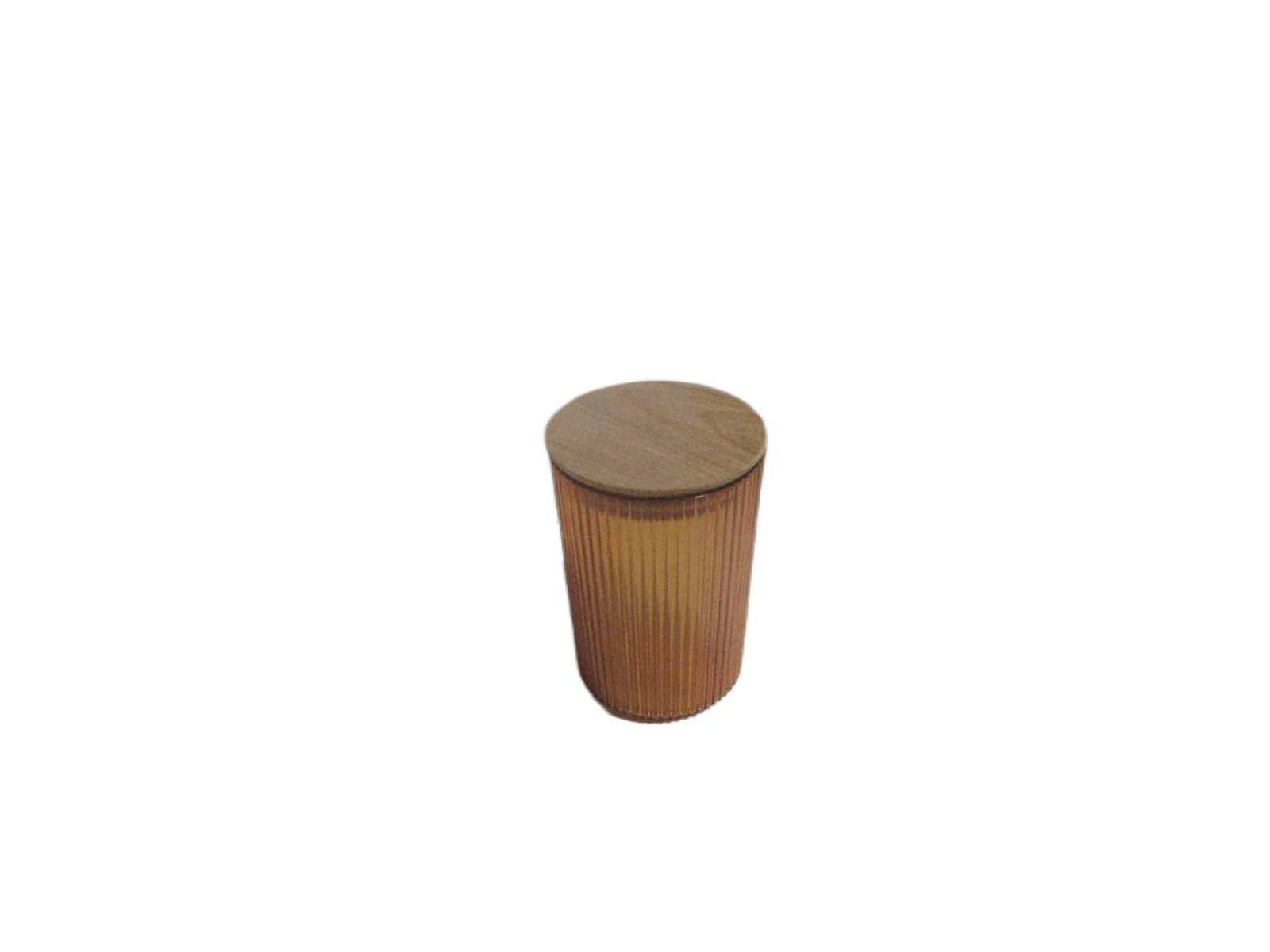 Box Samba Hermetic 900ml Wooden Lid Diam 11.2cm X H15cm Terracotta