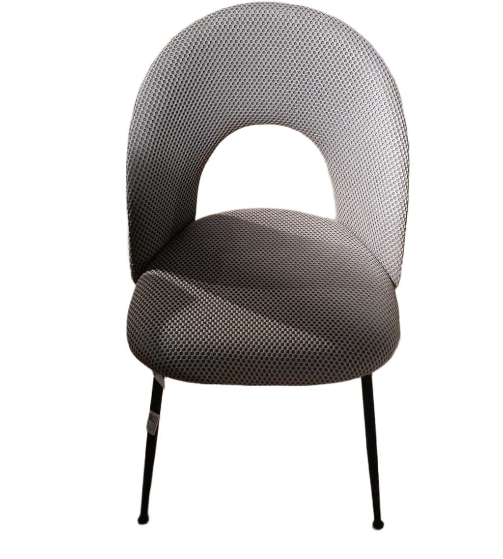 Chair Kd With Fabric And Metal Legs W49*d53*h81cm Grey Fabric Wz3050-11 - Legs Black