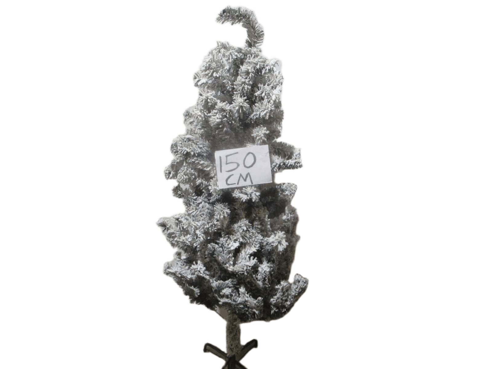Christmas Snowy Tree-400 Leaves Metal Green Leg Brown Box Green 150cm