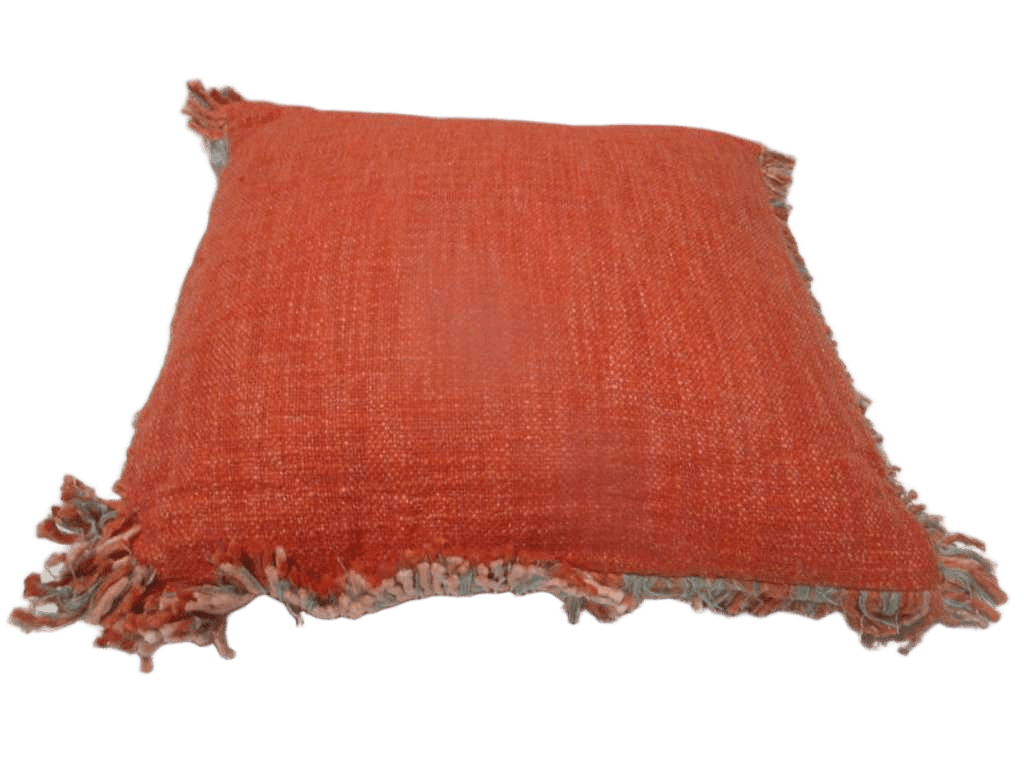 Cushion With Fringe 80% Cotton 20% Polyester With Filling 470 Gr Vacuum Pack