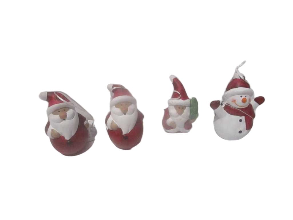 Ceram Santa/Snowman H8cm