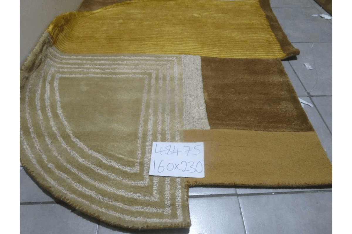 Rug Handtufted Wool / Polyester And Viscose - Cotton Back