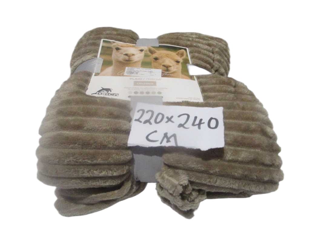 Blanket, 100% Polyester, 220gsm Packing: Color Card+cord Camel 220*240