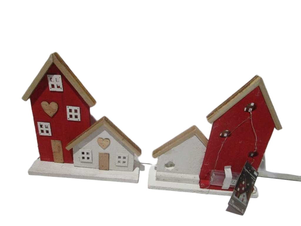 House With Led 28cm Color 2ass
