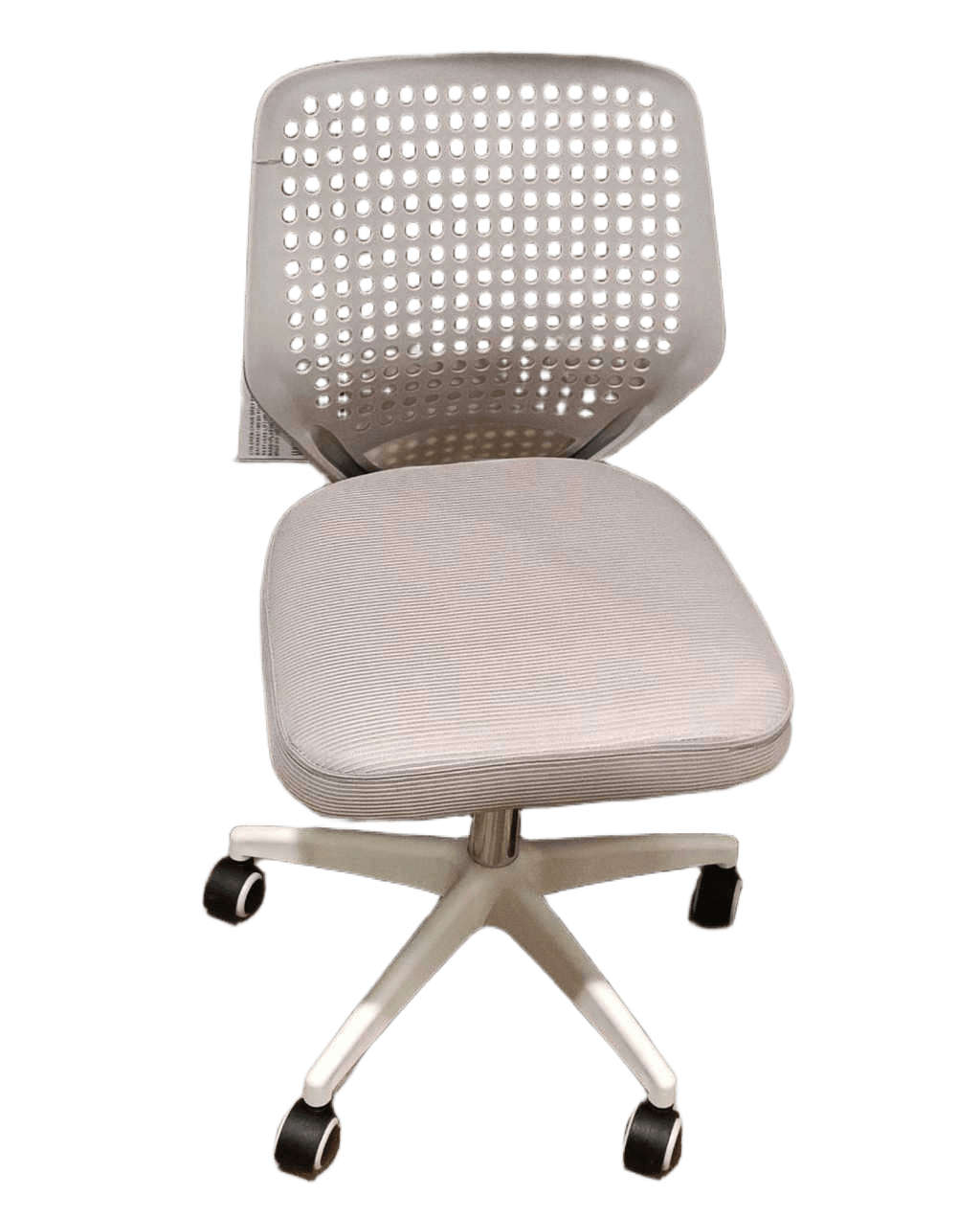 Children Chair Grey Pp Backrest+mesh Foam Plywood Seat+gas Lift+plastic Base+plastic Wheels