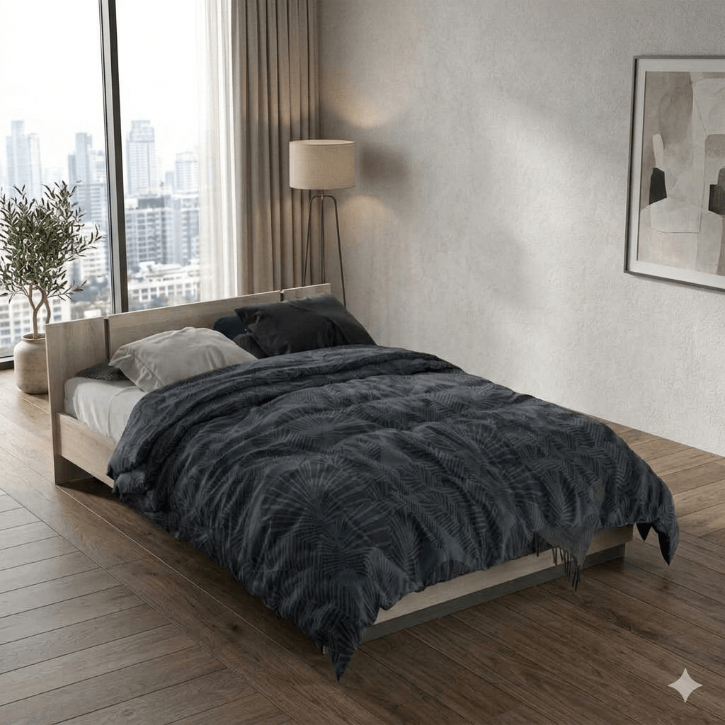 Bed 140/200 + Bed Headboard With 2 Drawers And 2 Doors
