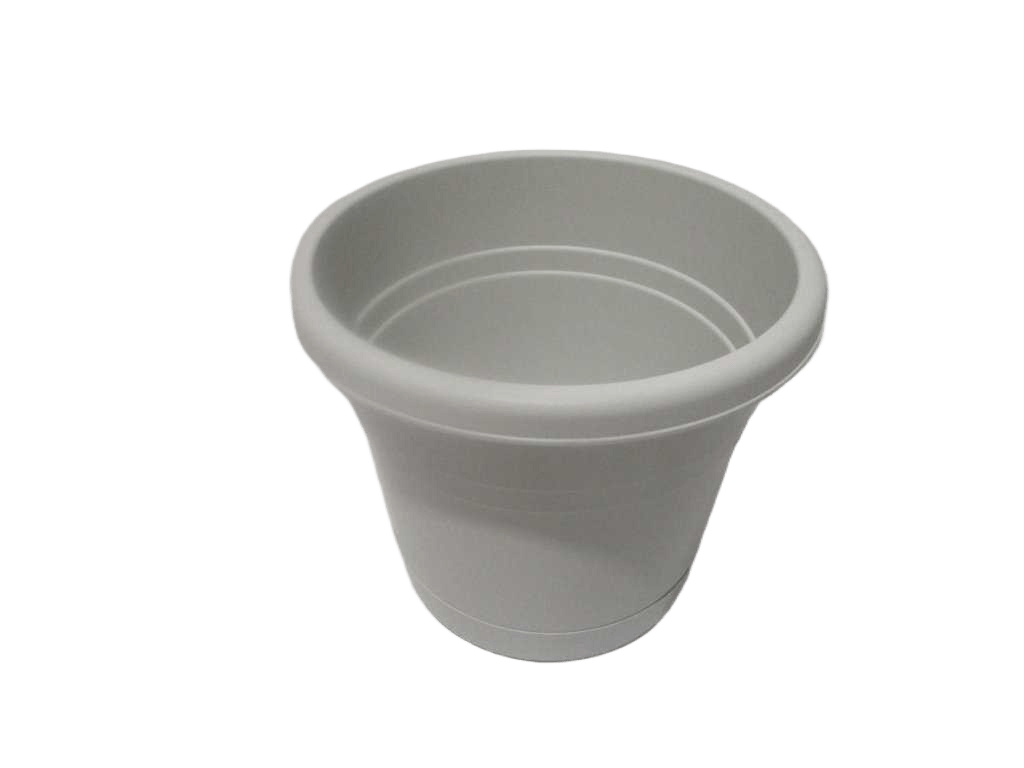 Flower Pot Kumquat Pp With Plate 650g 100% Recyclable White Dia34xh29