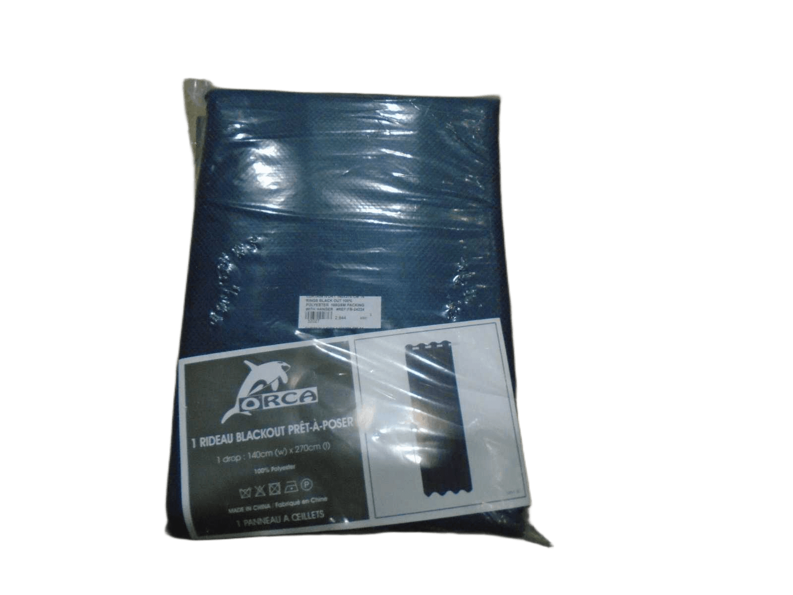 Curtain Ivory 140x270 Cm 14 Rings Black Out 100% Polyester 188gsm Packing With Hanger