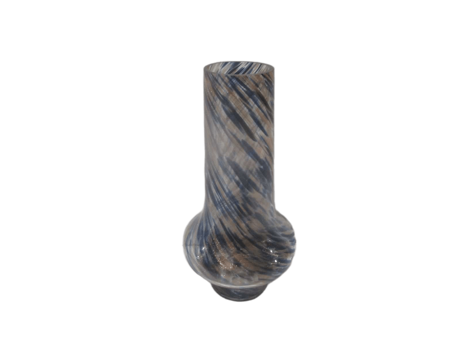Vase Blue +gold H36cm