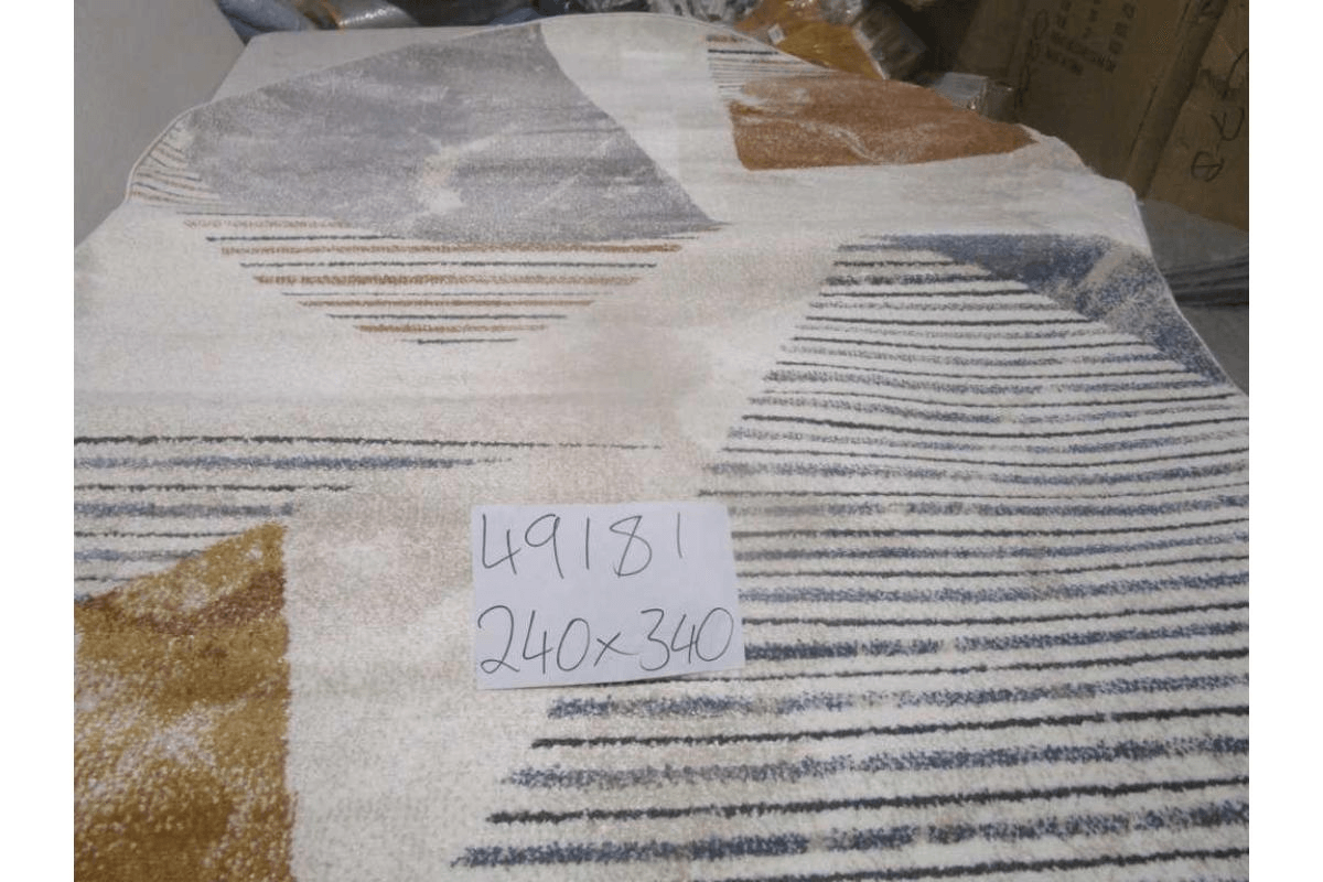 Carpet 240x340 Rio Soft Yarn Headset With Shrink Polyester 2,200 Grm / Sqm 224,000 Pnt/Sqm 12mm Pile Height Free Shape Hjk75 Orange/Cream