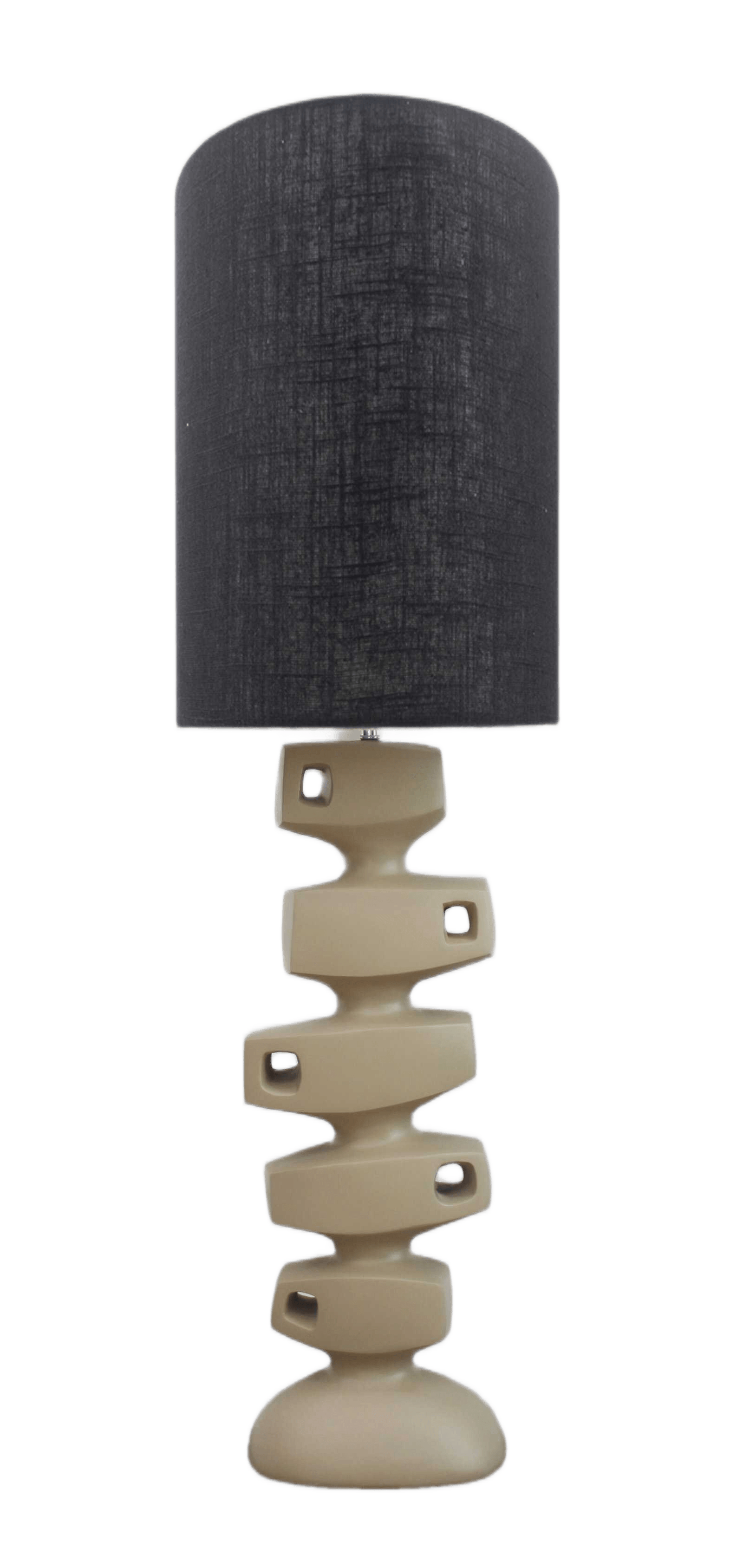 Table Lamp Poly French Plug With Fabric Shape
