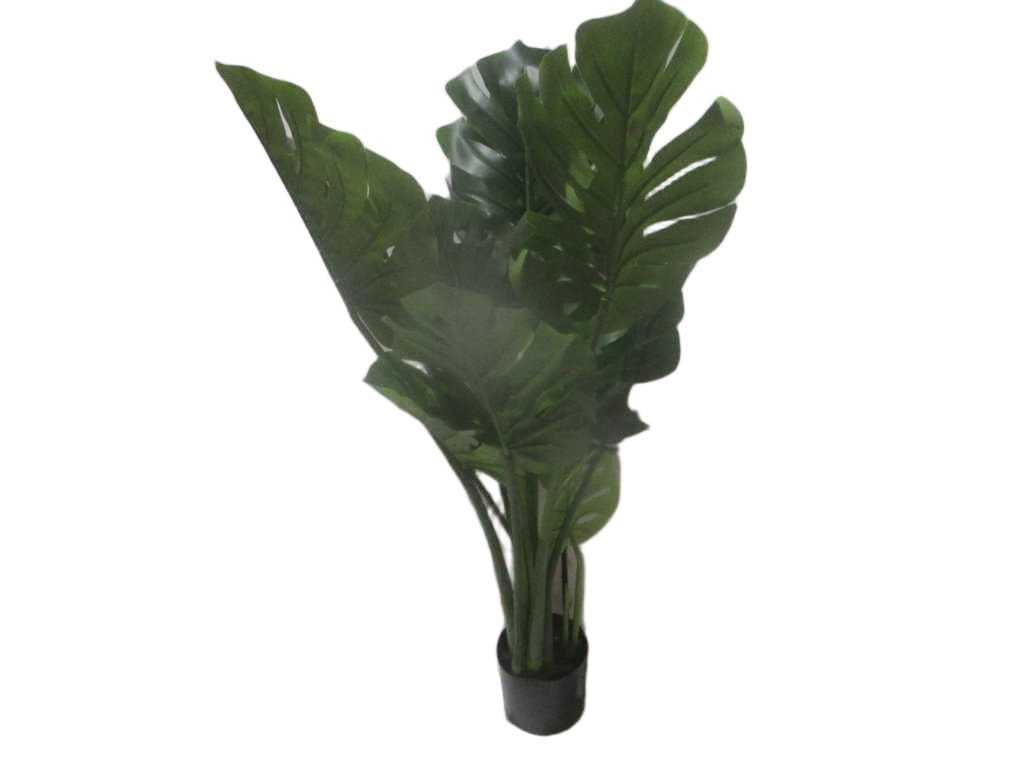 Artificial Plant Monsteria 11 Leaves Pe Plastic Pot Moq:200pcs ' '110cm